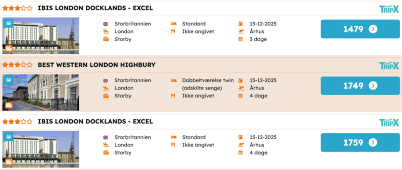 Book din juleshopping tur til London