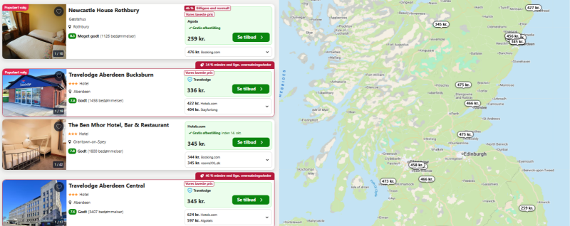 Find gode overnatningsmuligheder til dit roadtrip