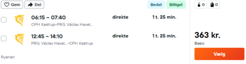 Book billige flybilletter til Prag