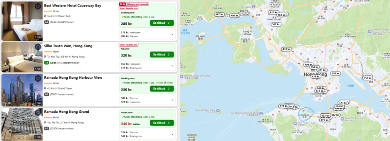 Billige hoteller i Hong Kong