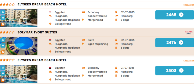 Book din sommerferie i Egypten