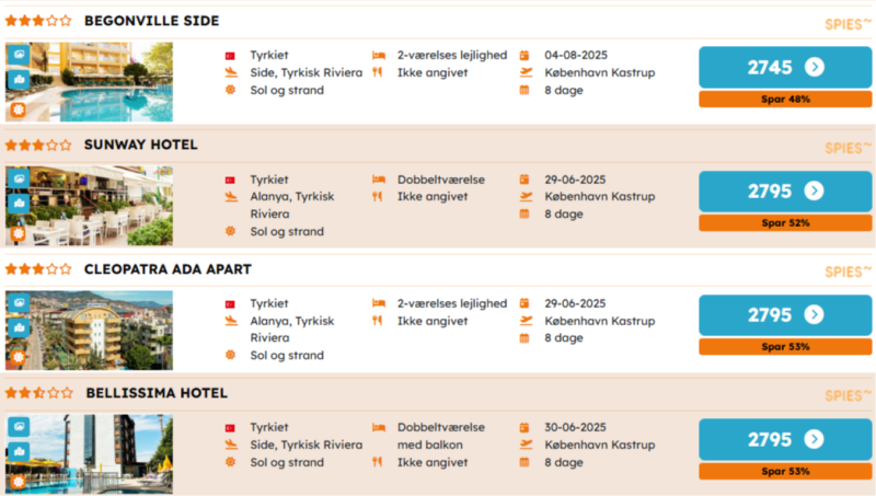 Book jeres ferie hos Spies