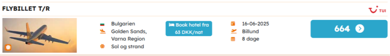 Direkte fly til Sortehavets sol og sommer
