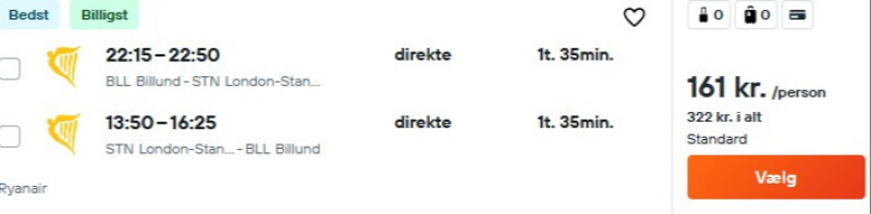 Flyv til London fra 132 DKK