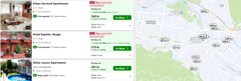 Bo godt i Skopje til skarpe priser