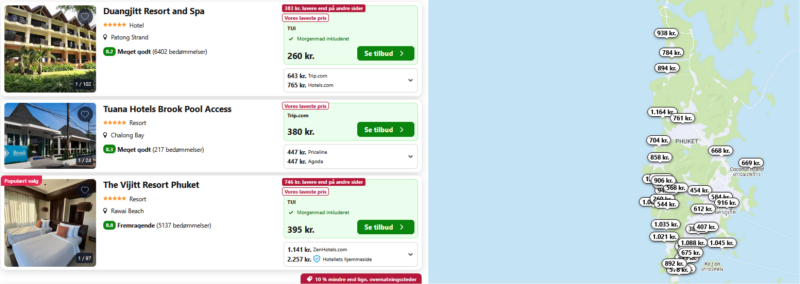 Billige luksus hoteller på Phuket