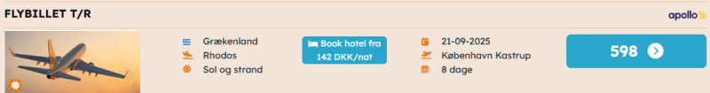 Book billige fly til Rhodos