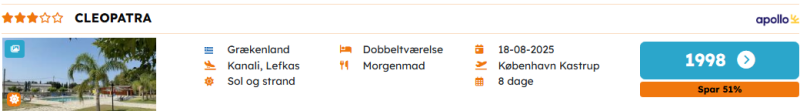 Book din græske ø ferie for bare 1998 DKK