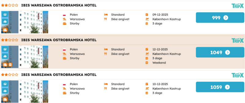 Book din ferie i Warszawa