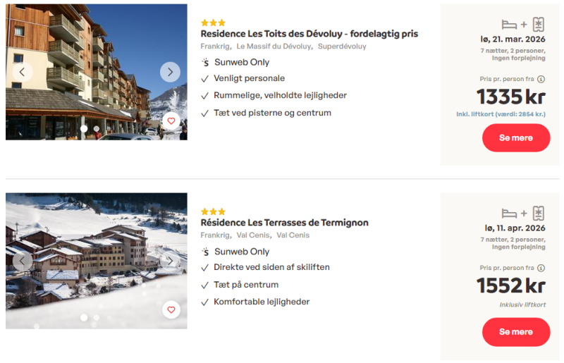 Book din billige skiferie hos Sunweb