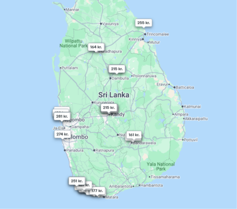 Find billig overnatning på Sri Lanka