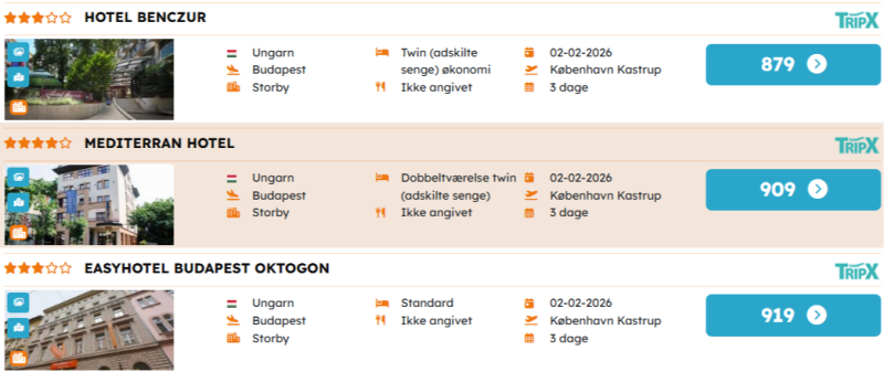 Billig storbyferie i Budapest