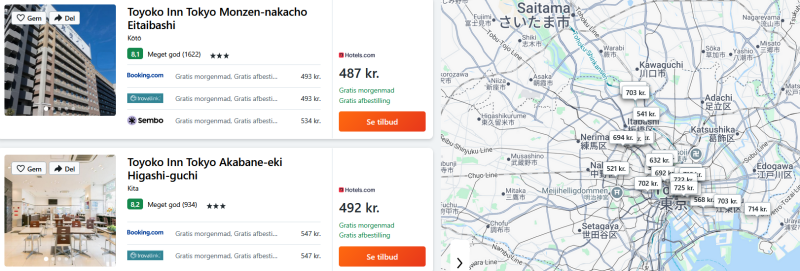 Find overnatning i Tokyo og Japan på Trivago