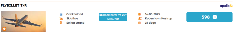 Kom billigt til Skiathos