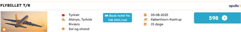 Book din billige flybillet til Tyrkiet