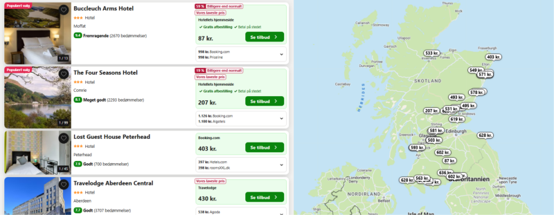 Find gode overnatningsmuligheder til dit roadtrip