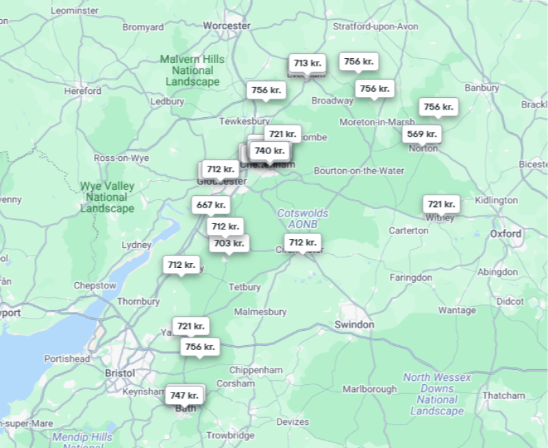 Billige hoteller i Cotswold