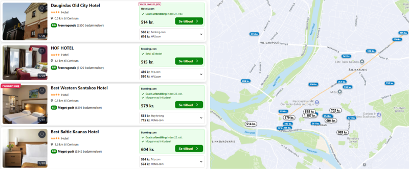 Bo 1 nat i Kaunas på fantastisk bedømt 4* hotel for 245 DKK p.p.