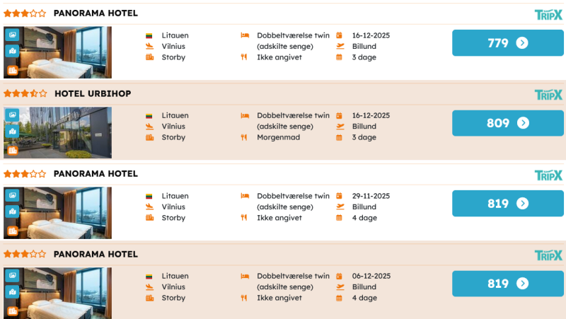 Book din juleferie til Vilnius