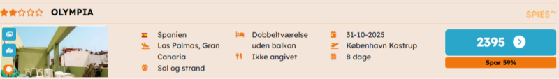 Book din billige vinterferie med Spies
