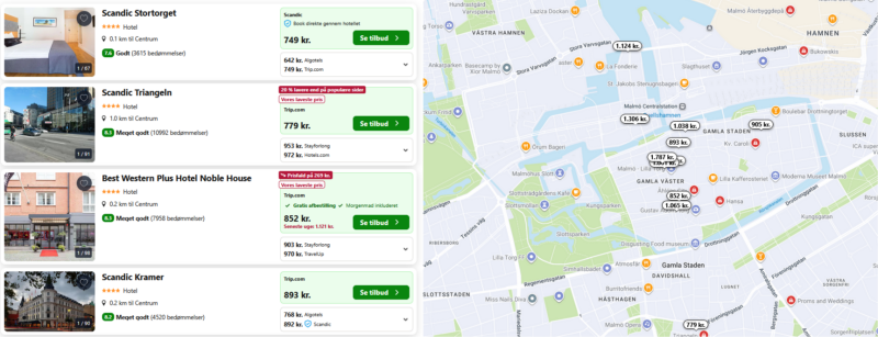 Bo fra bare 321 DKK p.p. på 4* hotel centralt i Malmø