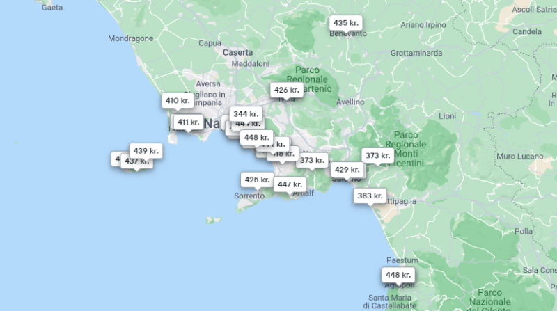 Billige hoteller i og omkring Napoli