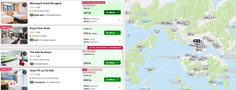 Billige hoteller i Hong Kong